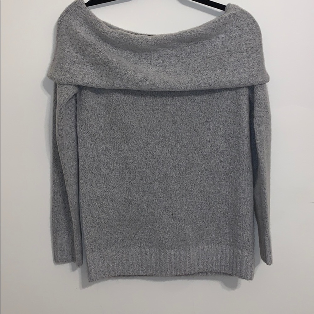 Forever 21 Grey over the shoulder sweater